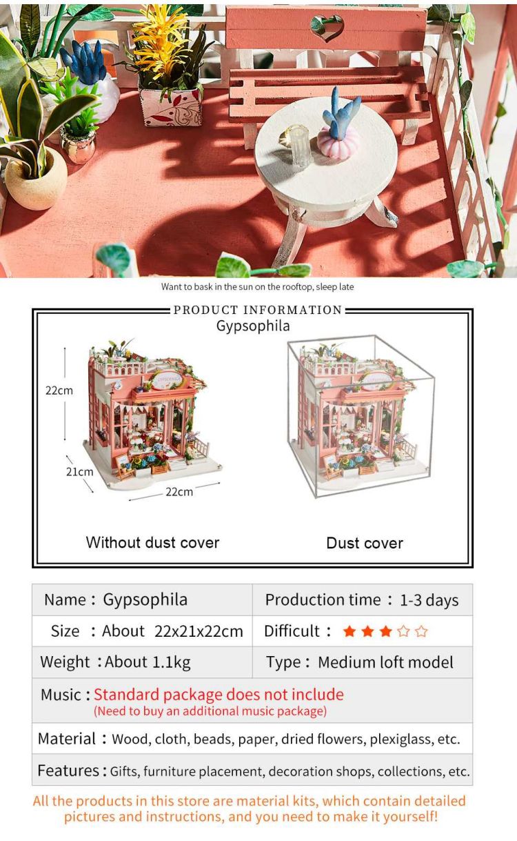Gypsophila DIY Miniature House